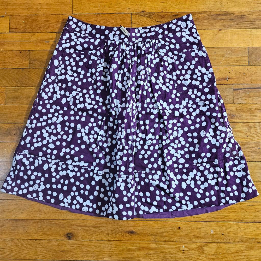 Burberry Purple Polka Dot A Line Skirt Size 6